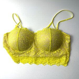 CHROMA TALE PUSH UP LACE BRALETTE BOGO BRAS! STYLE: LOS ANGELES COLOR: YELLOW